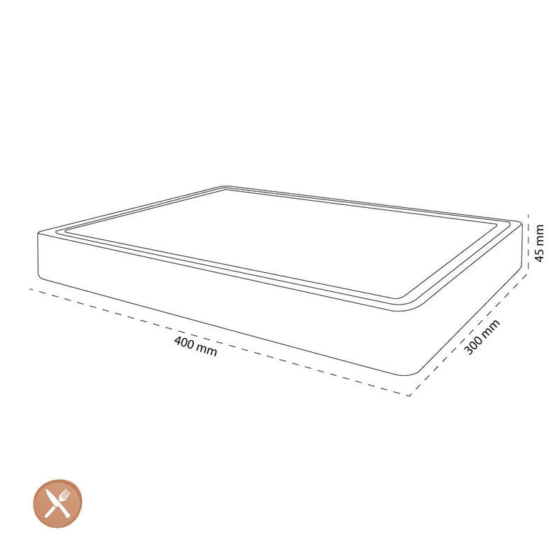 Shinrai Japan - Luxe Snijplank Teakhout - 40 x 30 x 4.5 cm