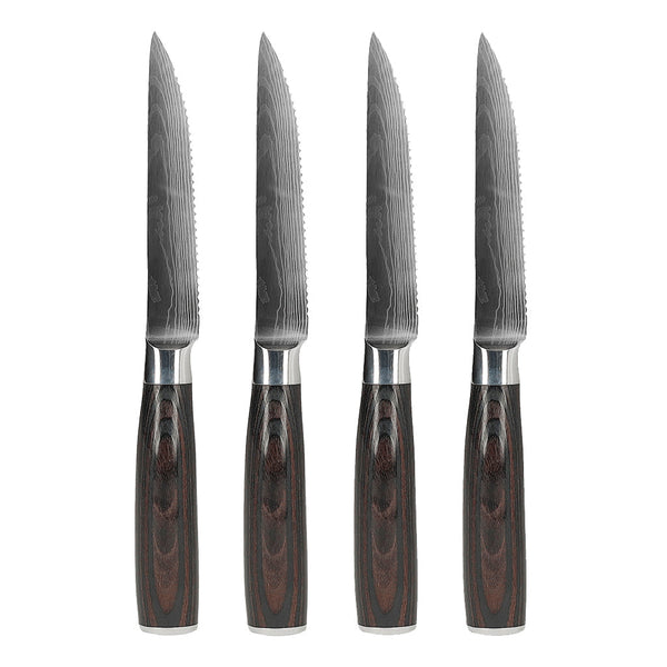 Shinrai Japan - Damascus Print 4 Steak knives